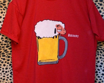 Beer T Shirt, Craft Beer Tee, Geeky Tee, Funny Tshirt, Beer Lover Tshirt, Silk Screen, DIY Cloth, Hardcore Clothing, Punk Shirt, Funny Tee