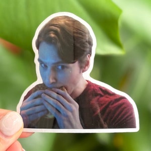 3” Jerma985 Clear Sticker Eating Burger