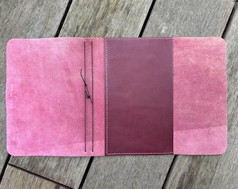 Personalized Leather Journal Cover, Trifold Notebook, A5 A6 Planner, Legacy Travelers Journal