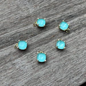 Stone, pearl, shell charm, single-loop pendants