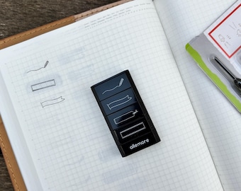 Multi-Pattern Planner Stamp – Compact Journal Decor, Notebook Organizer, Nototo Stamp