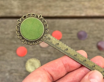 Bookmark Ruler with Charm – Metal Planner Ruler, Page Marker, Journal & Notebook Accessory