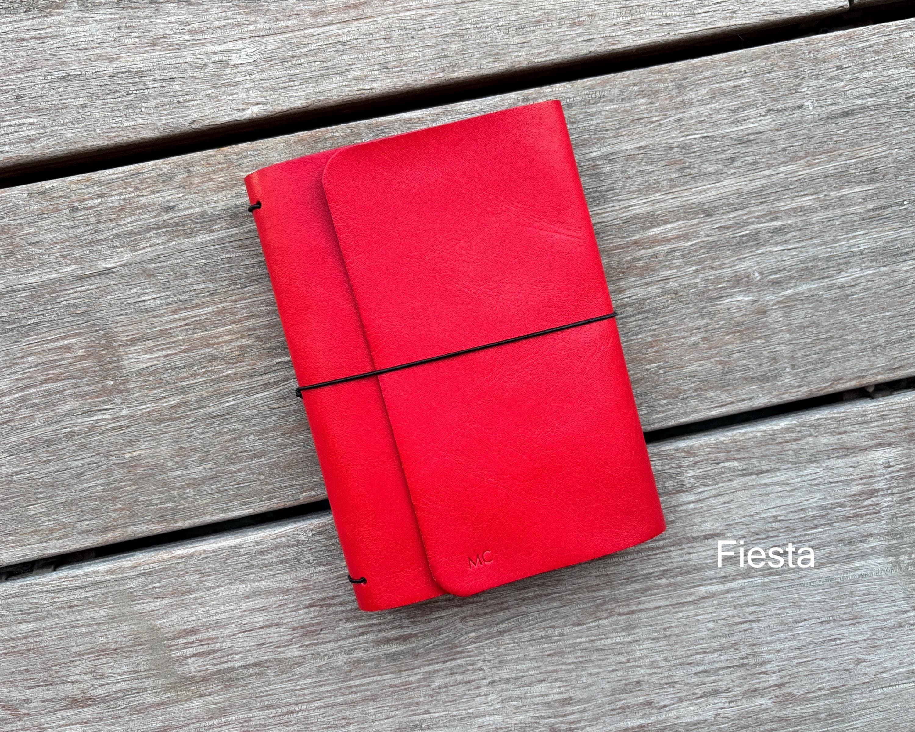 Trifold Leather Journal Cover, Refillable Notebook, Personalized