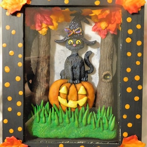 Little Kitty Witch Shadow Box