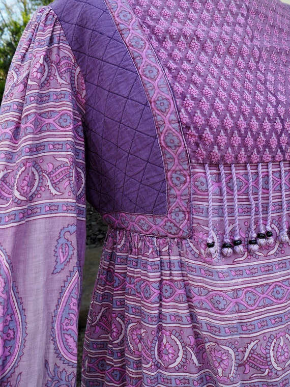 Vintage Indian Jaipur Hand Block Printed Rare Hipp