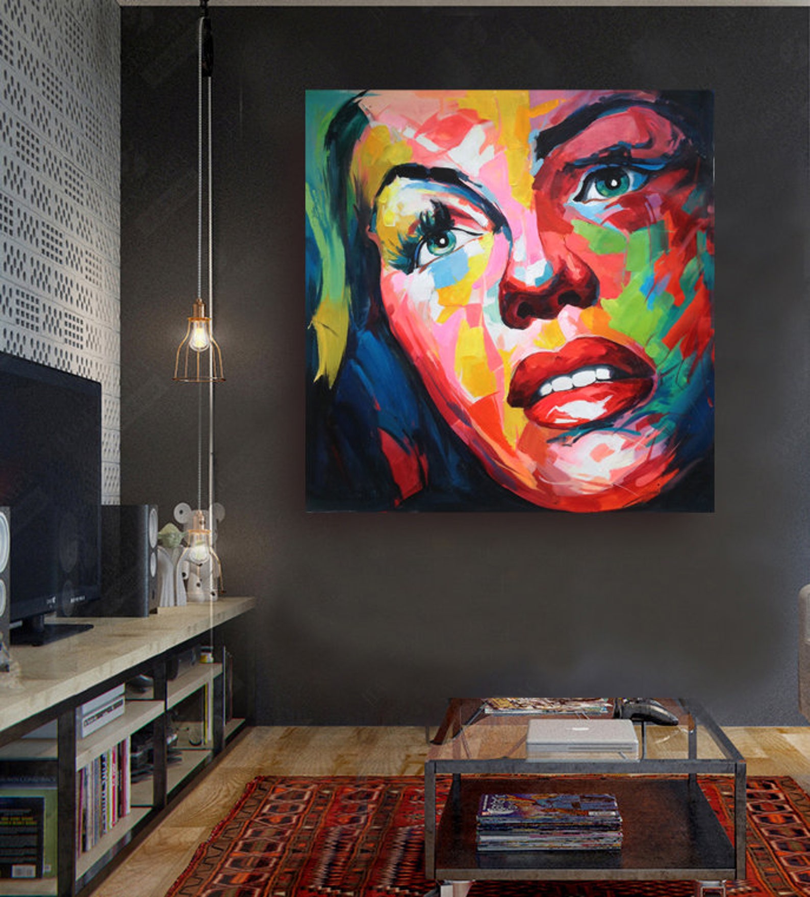 Pop Art Portrait Custom Pop ArtPortrait Oil Painting Custom Etsy