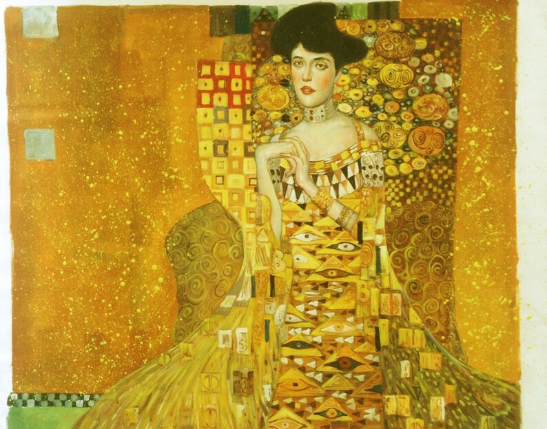 Portrait of Adele Bloch-bauer I gustav Klimt Oil Painting - Etsy