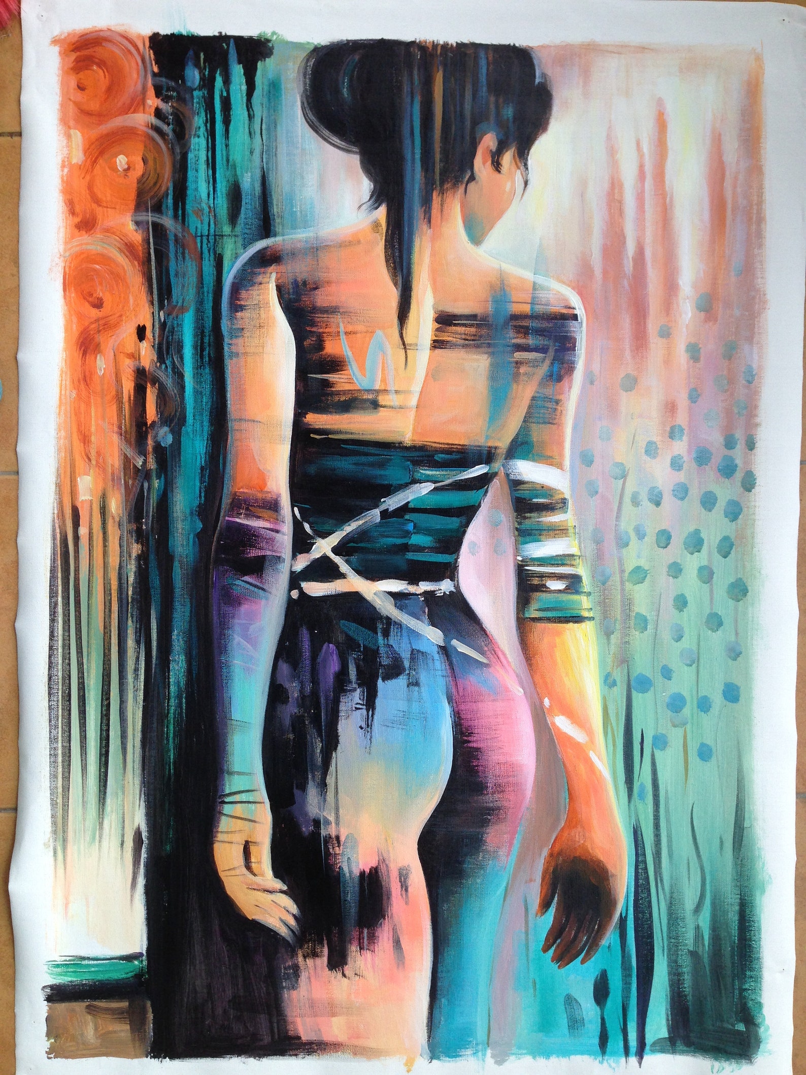 figure painting on canvas