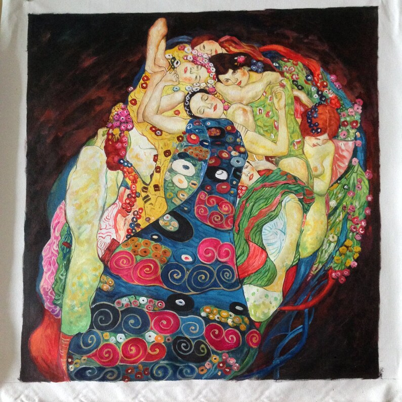 The Virgin 1913 / the Maiden gustav Klimt Oil Paintings Museum Quality