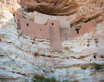 Montezuma Castle National Monument High Cliff Ruins - Southwest Desert, Photography Print