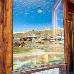 Reflection of Bodie Ghost Town - Photography Print - Historic Ghost Town Wall Art