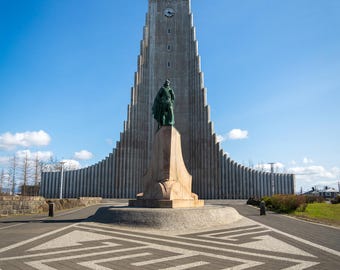 Hallgrímskirkja Church Fine Art Print, Iconic Landmark in Reykjavík, Iceland