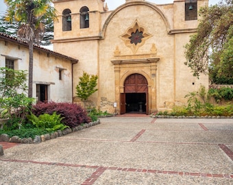 Carmel Mission Basilica Photo Print – California Spanish Architecture