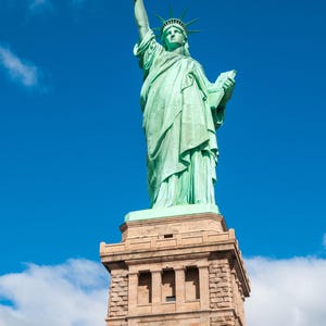 The Statue of Liberty, in New York Harbor in New York City