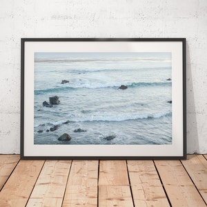 Gentle Rolling Waves Photography, Abstract Art Print, Coastal Photography, California, Beach House Decor, Printable Art, Digital Download