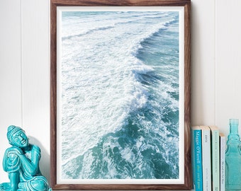Ocean Photography, Beach Decor, Coastal Photography, Turquoise, Teal, California, Pacific Ocean, Printable Wall Art, Digital Download