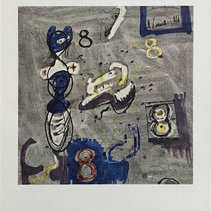 Henry Moore photolithography from Bolaffi &quot;N. 8&quot; 30x24 perfect Great Britain