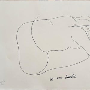 Italy artist Jorio Vivarelli &quot;Figure 1&quot; lithograph 51x36 signed numbered 40/80