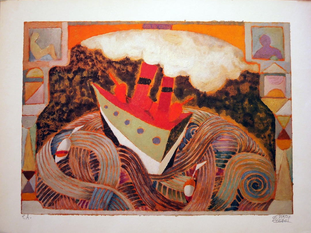 vintage-italian-art-giovanni-maranghi-lithograph-la-barchetta-58x42