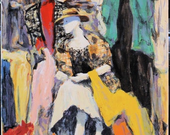 arte Canadá Gordon Breckenridge serigrafia cartone telato RAGAZZA 55x43 firmata numerata