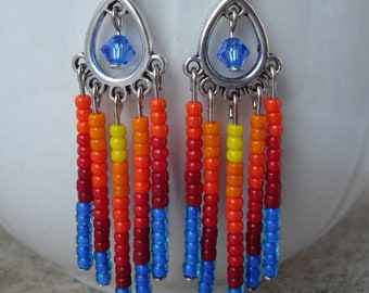 Blue Ice Waterfall Earrings