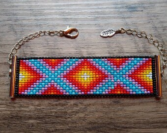 Bead loomed bracelet
