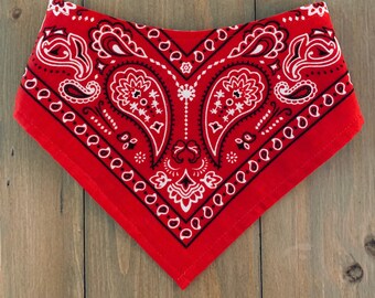 red bandana bib