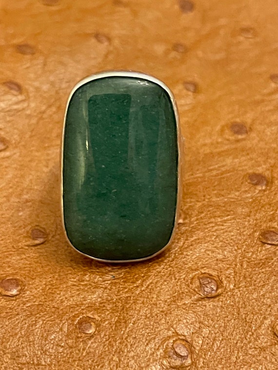 Silver and Aventurine Ring