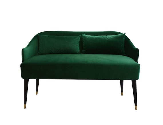Emi Velvet Sofa by Monkey Machine, elegant sofa, comfortable sofa, upholstered sofa, elegant settee, modern settee