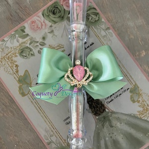 Beautiful scroll invitation/sage green/princess/Quinceañeras/Sweet16/weddings/Birthday/BabyShower/Baptsm