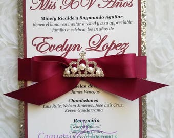 invitaciones de quinceanera etsy
