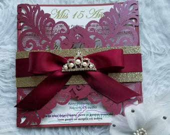 invitaciones de quinceanera etsy