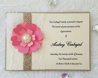invitaciones xv años etsy
