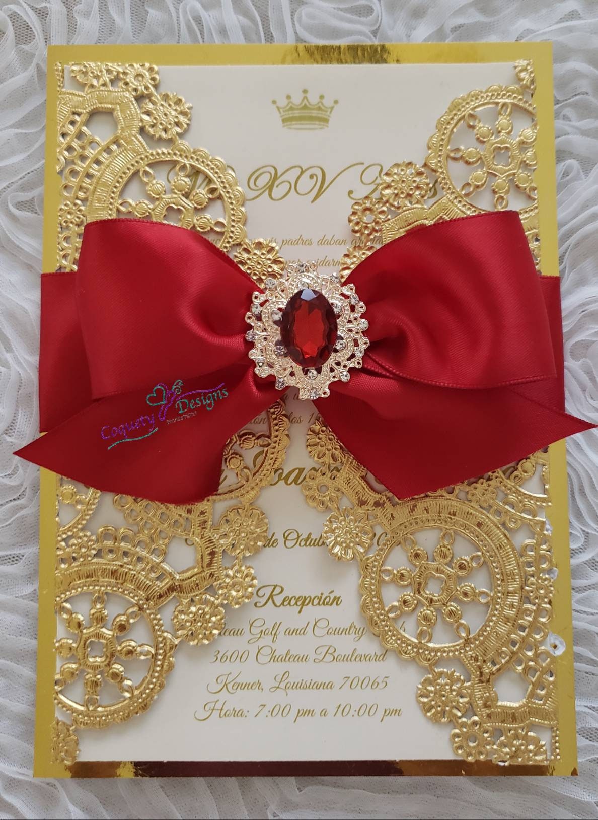 Royal Gold and Red Invitation So Beautiful Etsy