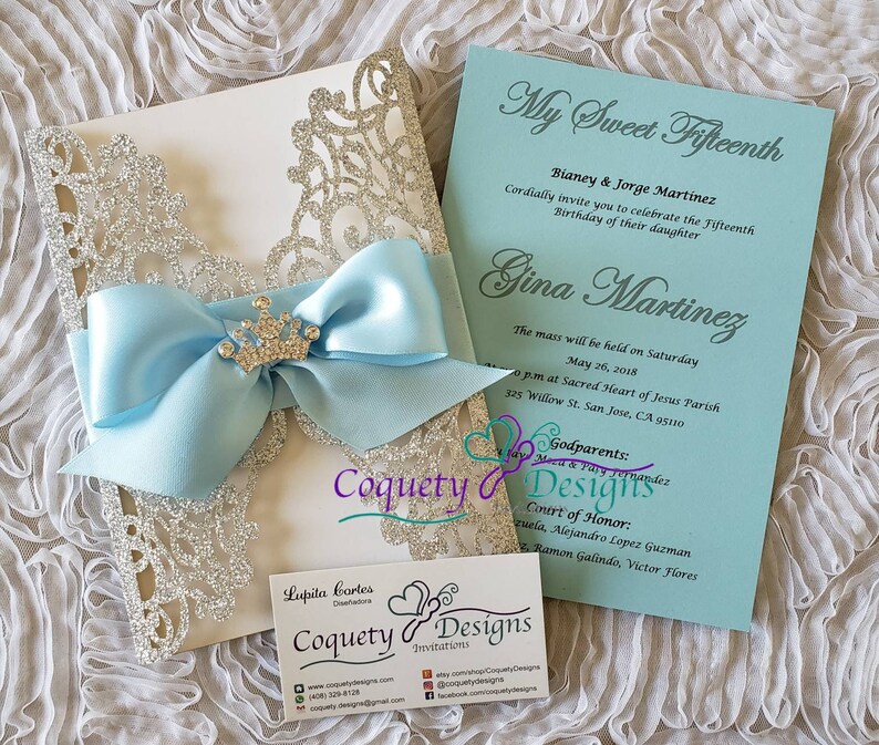 Princess Cinderella invitation,Quinceañeras,Sweet16,Weddings,Birthdays,Baby Showers image 3