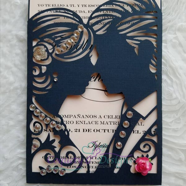 Really beautiful wedding Invitation/weddins/lasercut/bodas/invitacionesboda