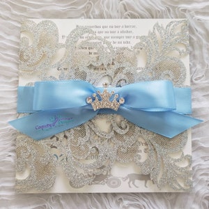 Really beautiful Cinderella invitation/Sweet16/Quinceañeras/Weddings/Birthdays