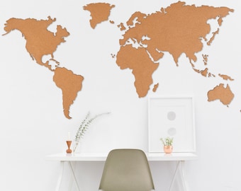Weltkarte - Magna (Rahmenlose Pinnwand | selbstklebend)