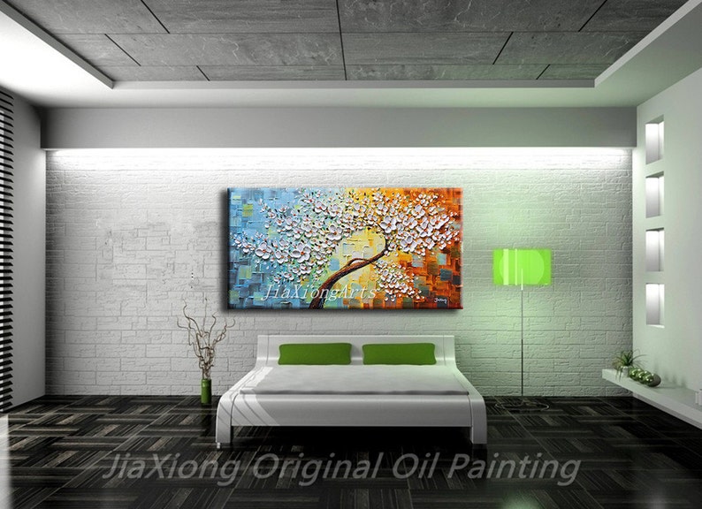 Original Oil Painting on Canvas 3D Flowers Painting Modern Home Decor