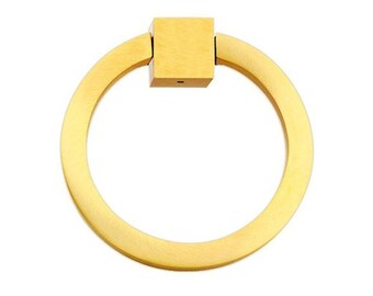 Ring Pull 4 Solid Brass Round Ring Pull For Kitchen Drawer Etsy