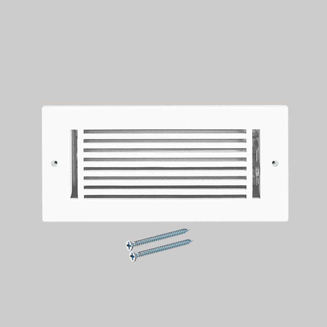Bodenregister Aus Aluminiumguss – 10,2x25,4 Cm, Schwarz Matt, Mit Abnehmbarem Dämpfer (VR-109)