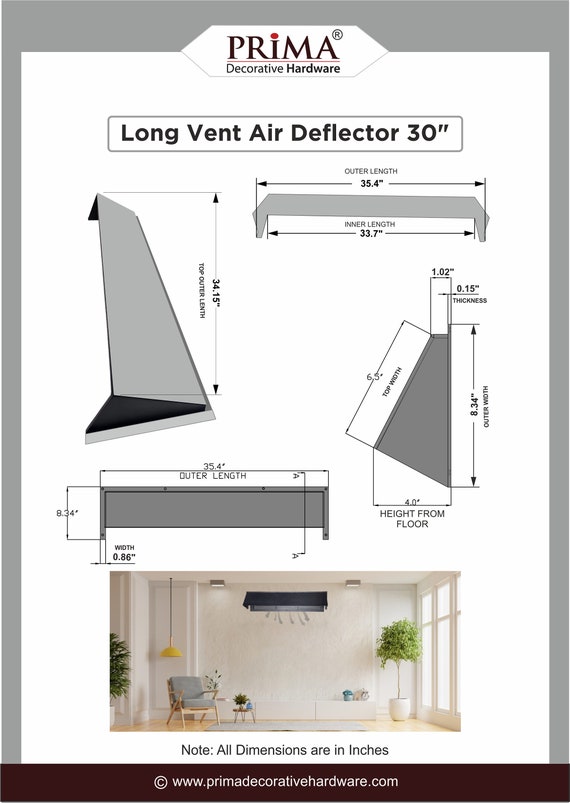 Fire Place Heat Deflector/hood: Cast Aluminum 30 