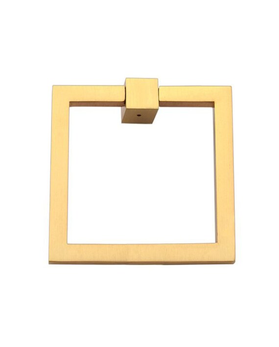 Ring Pull 4 Square Sand Cast Brass Handmade Hand Etsy
