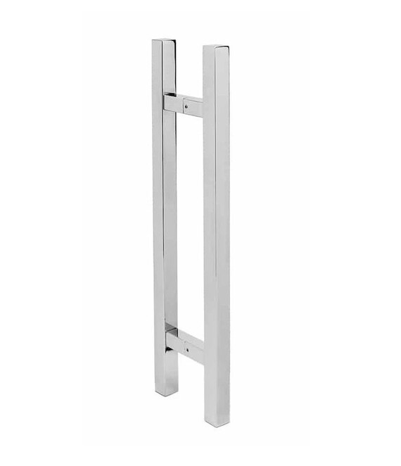Rectangle H Type Door Handles 48 Ladder Type Back To Back Stainless Steel Pulls Wooden And Glass Door Pulls Both Sides Satin Finish
