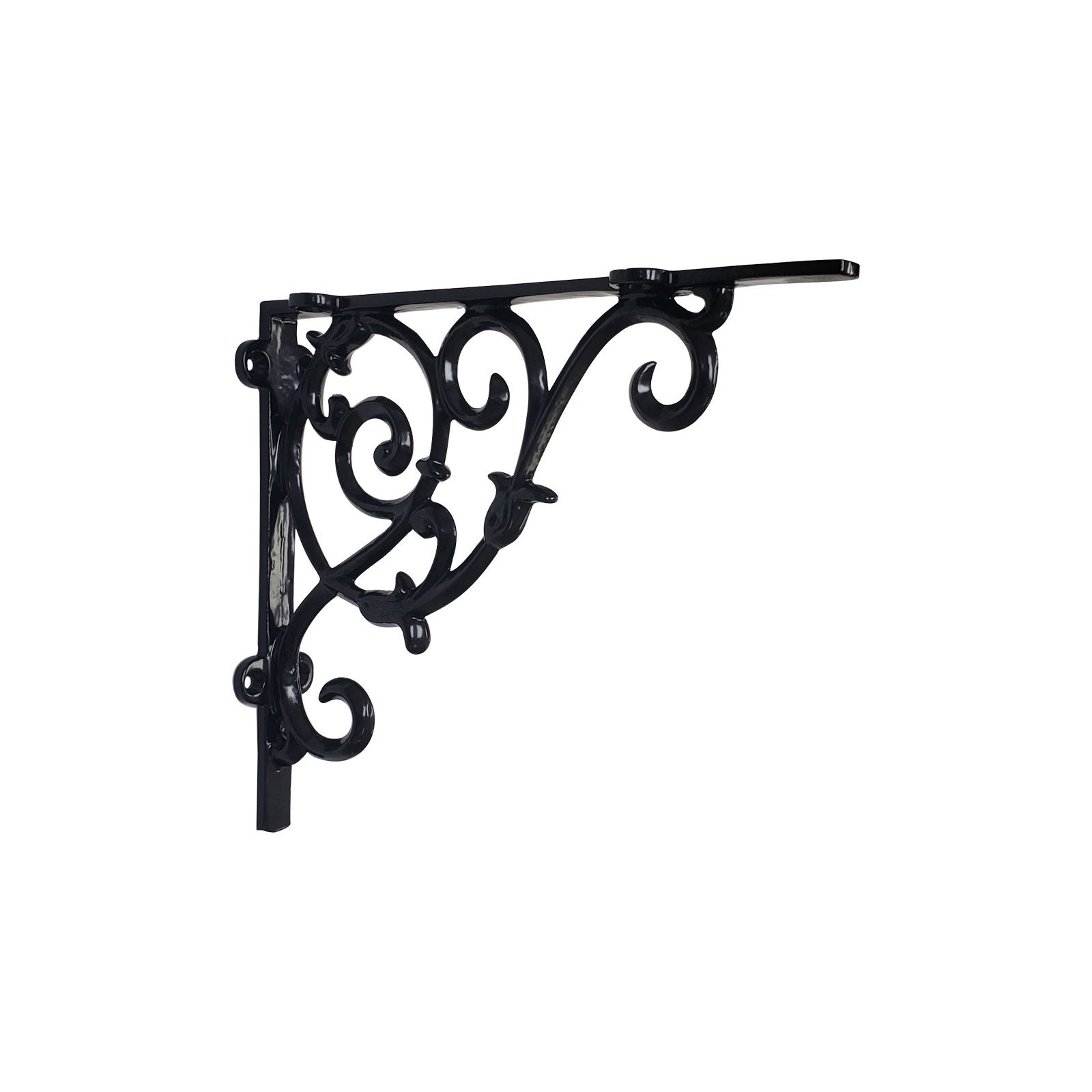 Prima Dekorative Gusseisen Regal Halterungen 20,3 x 23,5 cm (2 Stück) | Vintage-Style, Heavy-Duty-Stütze, perfekt für Regale & Home Decor