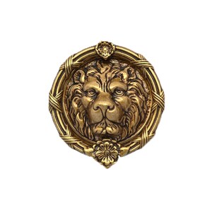 Prima Decorative Door Knocker Lion’s Head 4″ Antique Brass