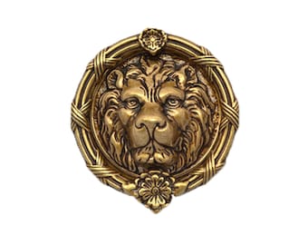 Door Knocker Lion’s Head 4″ Antique Brass
