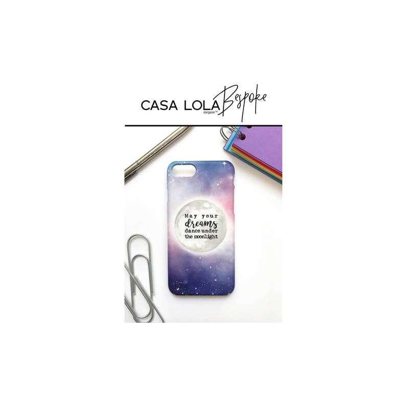 Personalised Phone Case, Dream Moon Phone Case, Personalized Phone Case, iPhone, Samsung, LG, Google image 1