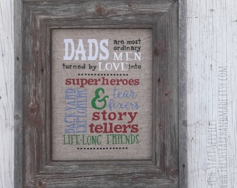 Dad Sign- Rustic Wall Art - Father of the Bride Gift- Farmhouse Decor - Gifts for him - Gifts for Dad - Father's Day Gift - New Dad Gift