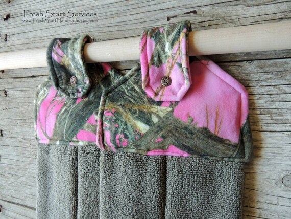 Pink Camo Hanging Towel Pink Camo Kitchen Decor Kitchen Etsy